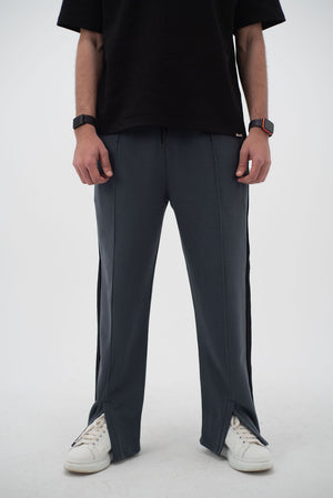 Charcoal Grey Dual-Tone Sweatpants