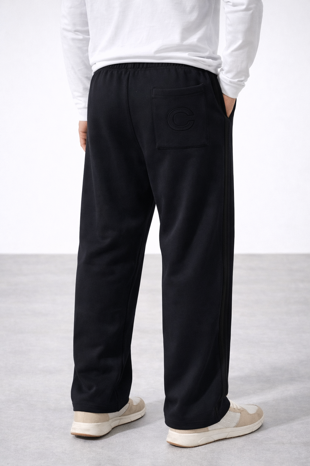 Black Iconic C Track Pants