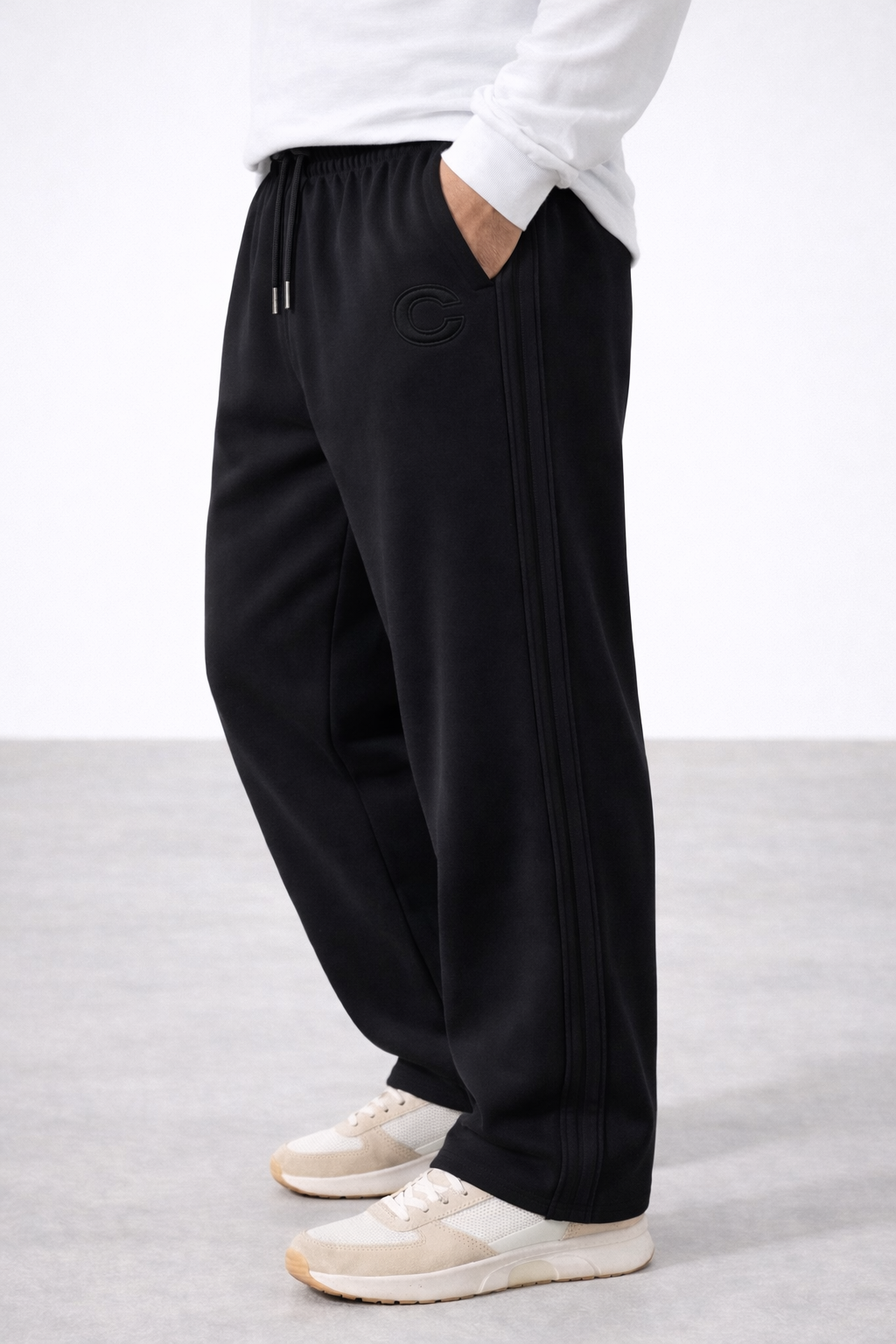 Black Iconic C Track Pants