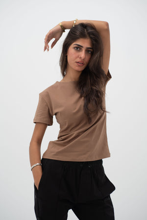 Beige Everywear Shortsleeved Top