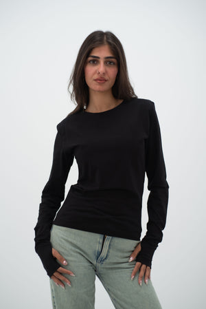 Black Everywear Longsleeved Top