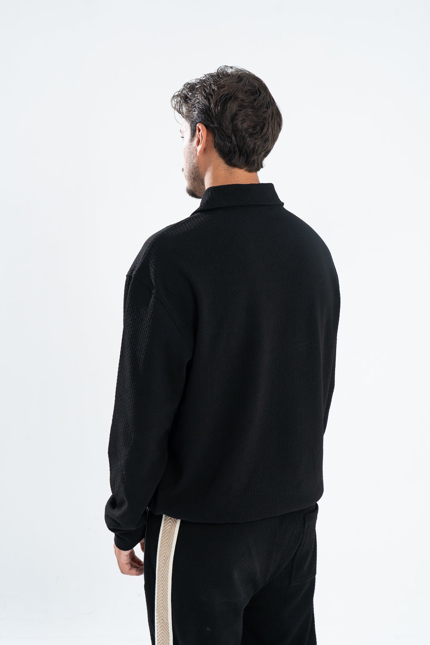 Black Jacq Zip Sweatshirt