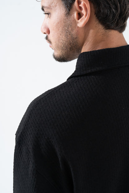 Black Jacq Zip Sweatshirt