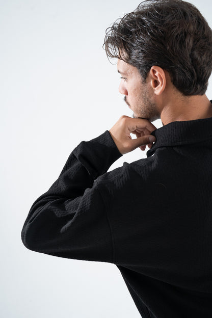 Black Jacq Zip Sweatshirt