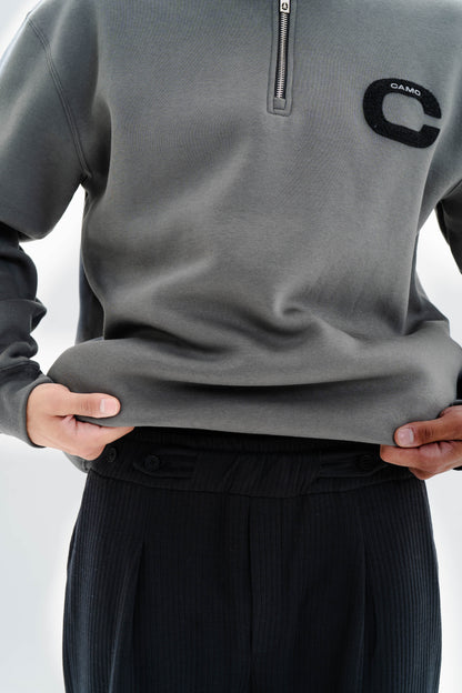 Grey Patch Up Sweatshirt