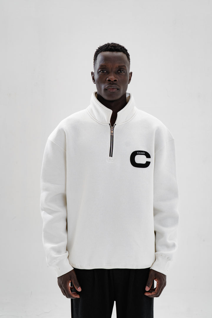 White Patch Up Sweatshirt