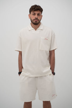 White Co-Ord Polo Set