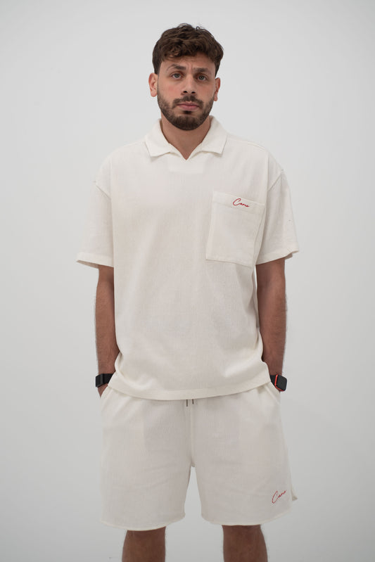 White Co-Ord Polo Set