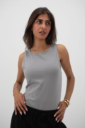 Grey Everywear Sleeveless Body Suit