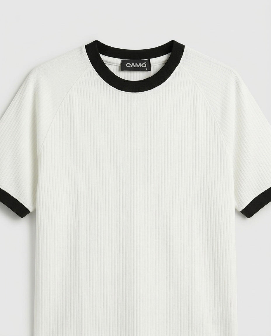 Knitted Ringer T-Shirt