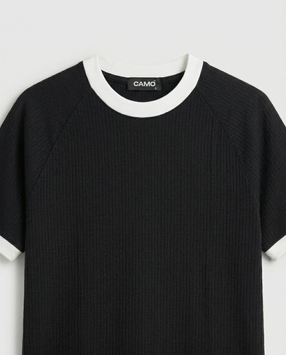 Knitted Ringer T-Shirt
