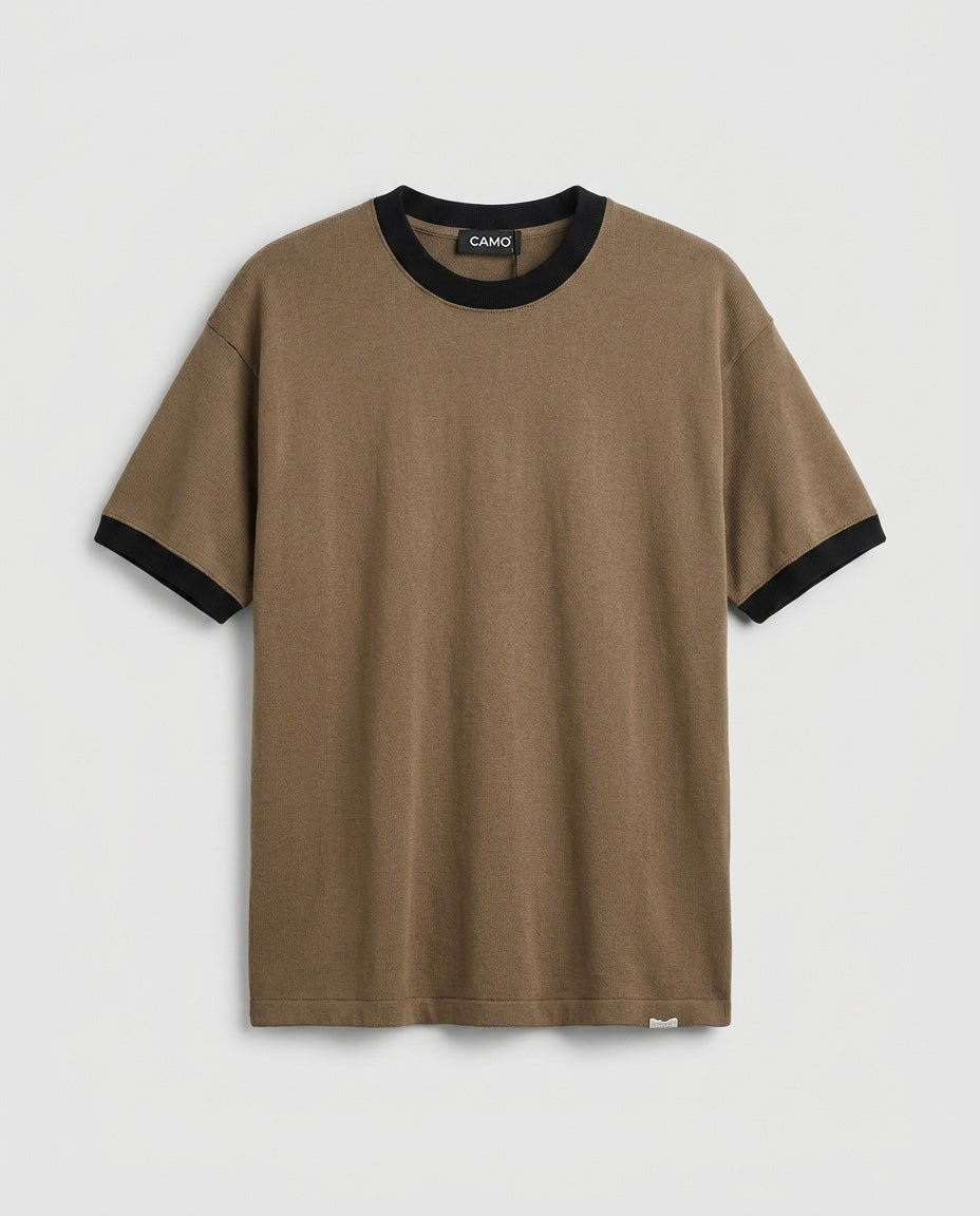 Knitted Ringer T-Shirt