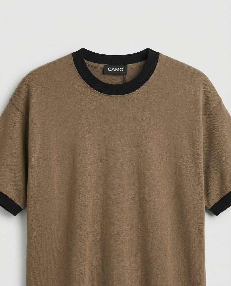 Knitted Ringer T-Shirt