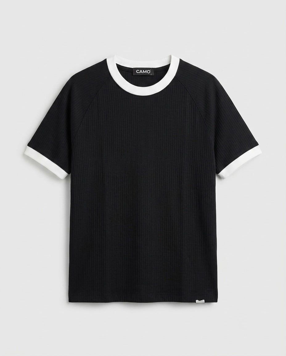 Knitted Ringer T-Shirt