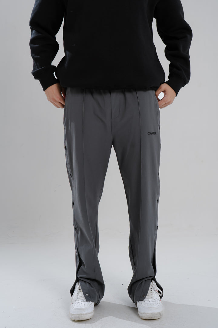 Grey Full Side Clippers Pants