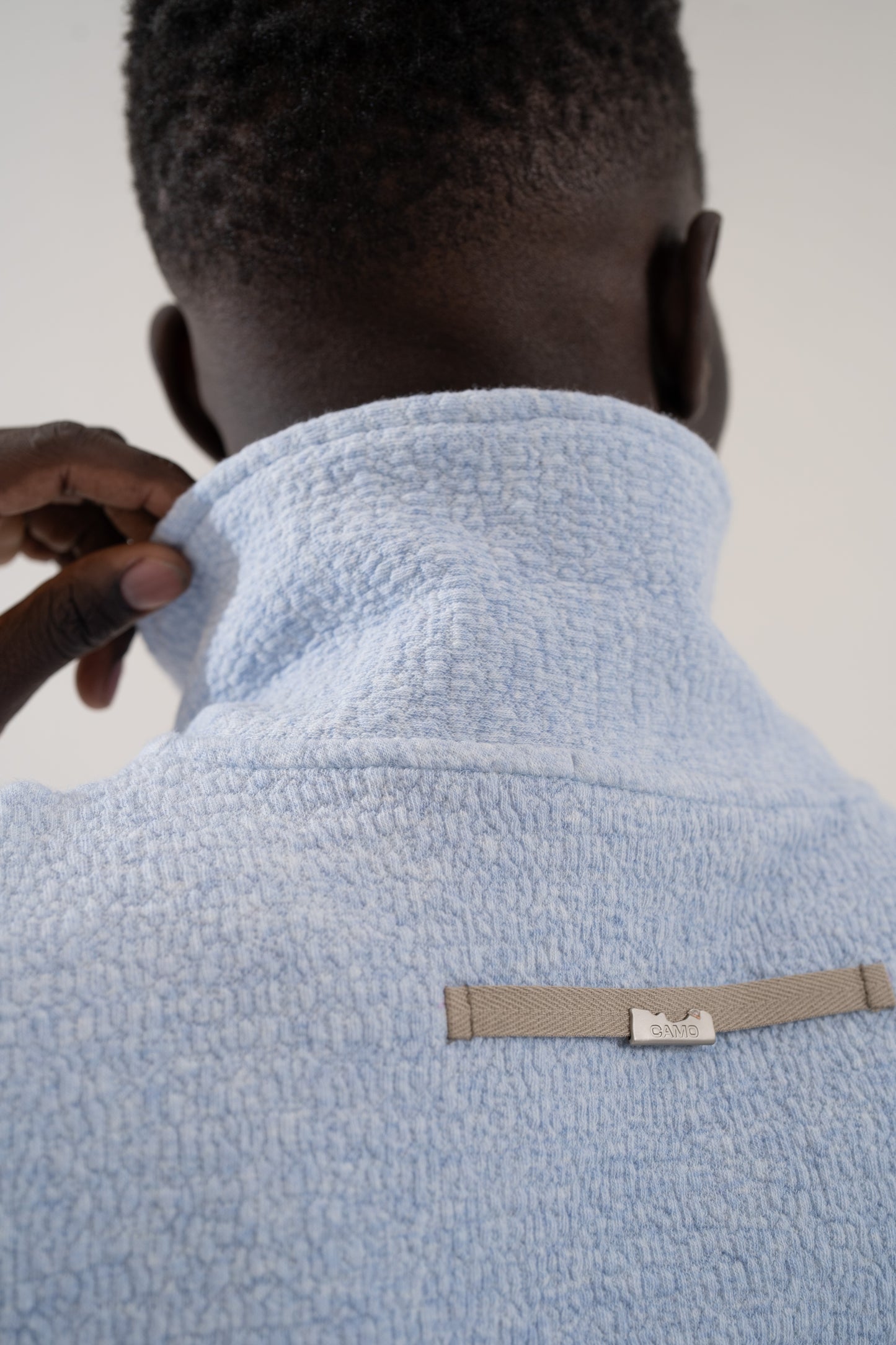 Ice Blue Cloudy Zip Sweatshirt