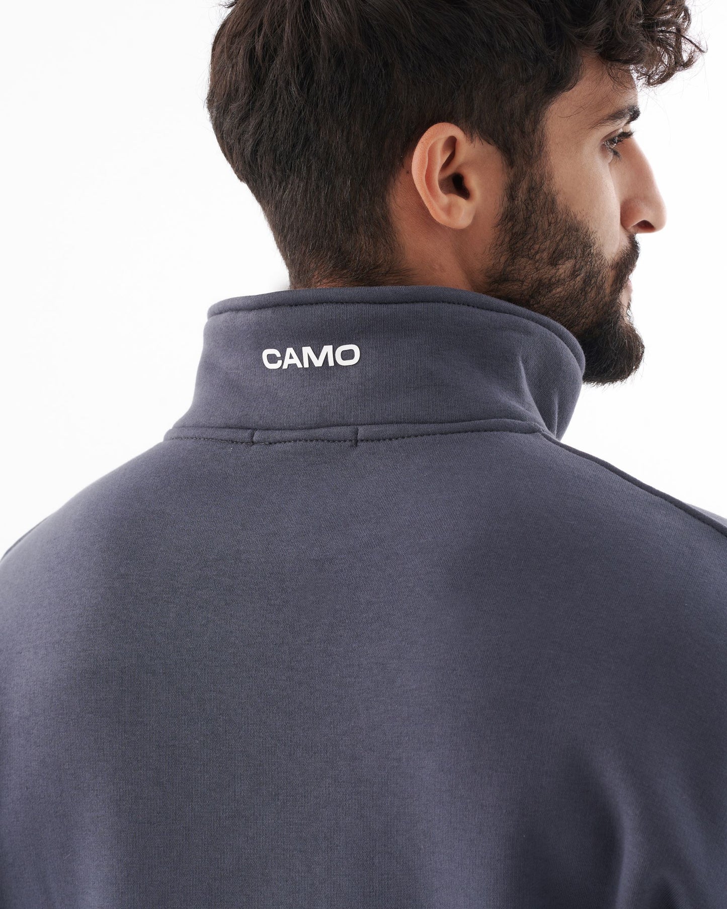 Half-Zip Stand Collar Sweatshirt