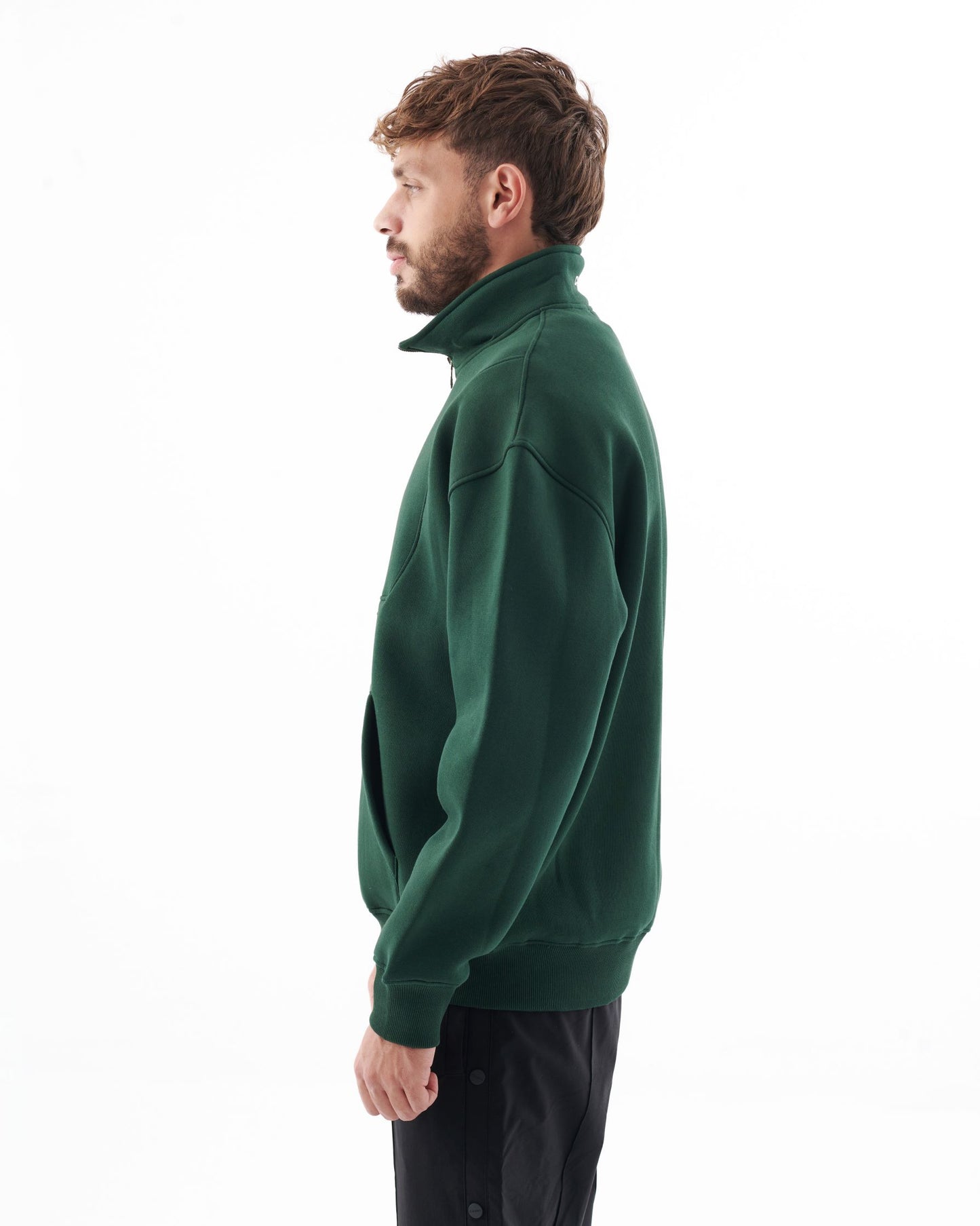 Half-Zip Stand Collar Sweatshirt