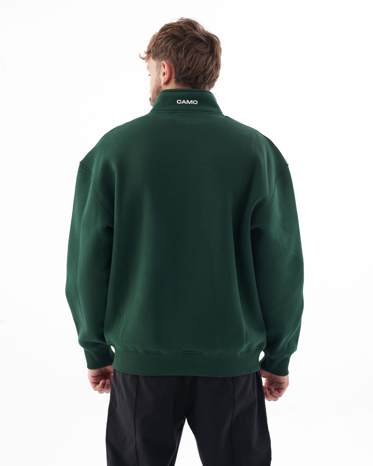 Half-Zip Stand Collar Sweatshirt