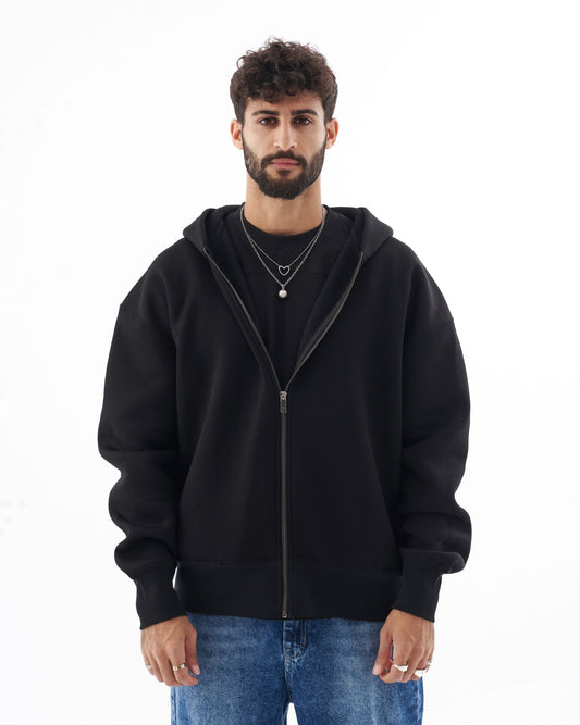 Initial Oversize Zip Hoodie