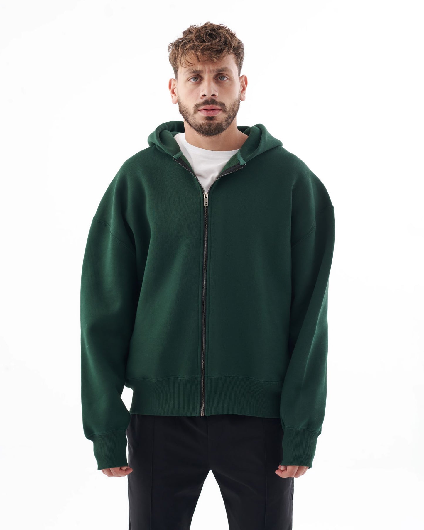 Initial Oversize Zip Hoodie