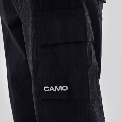 Black Zipper Cargo Pants