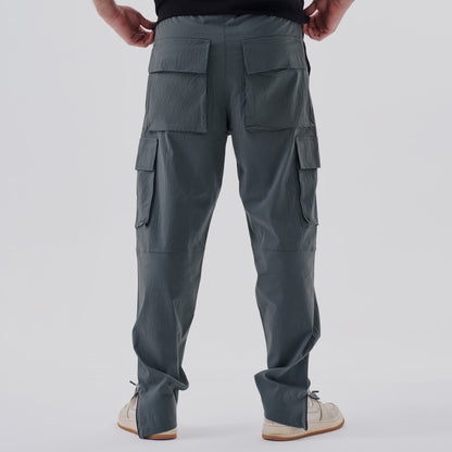 Twilight Green Zipper Cargo Pants