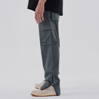 Twilight Green Zipper Cargo Pants