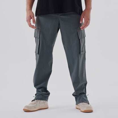 Twilight Green Zipper Cargo Pants