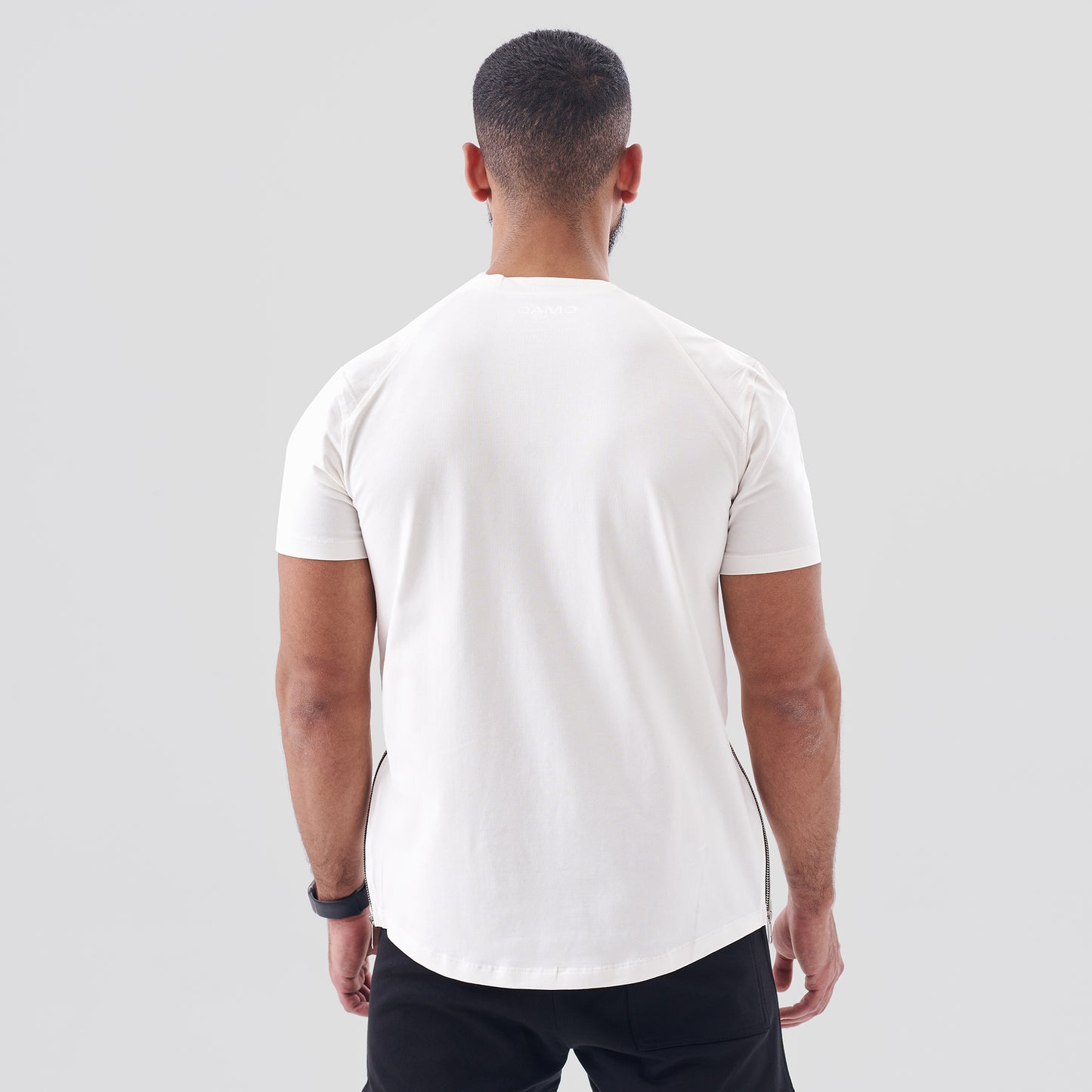 White Camo Zipper T-Shirt