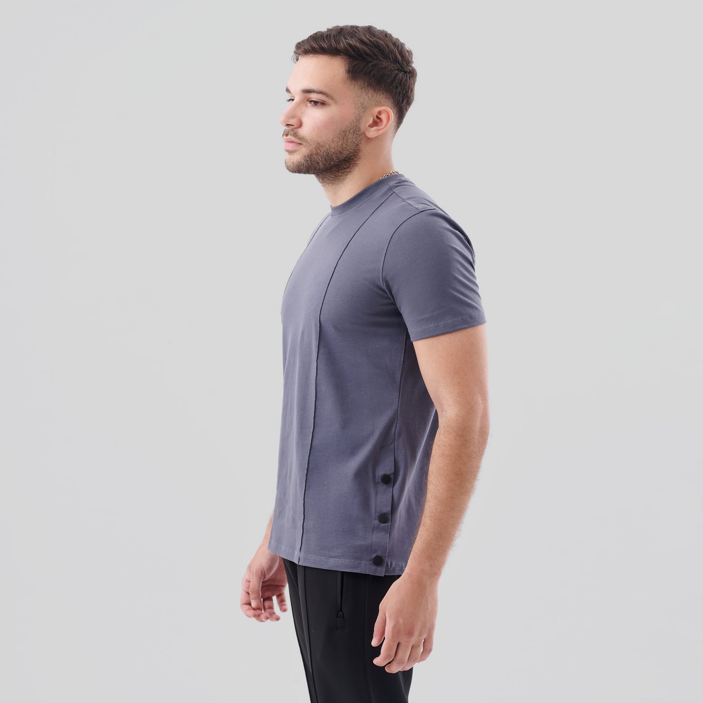 Grey Side Clips T-Shirt