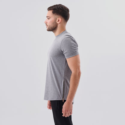 Grey Camo Zipper T-Shirt