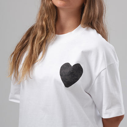 CAMO HEART White T-Shirt