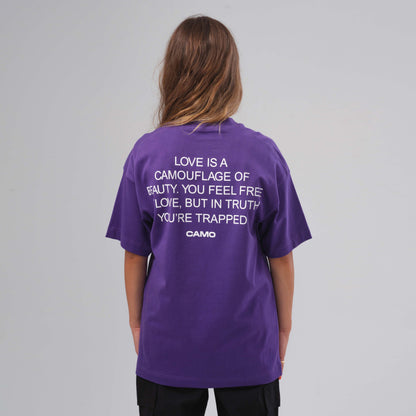 CAMO HEART Purple T-Shirt