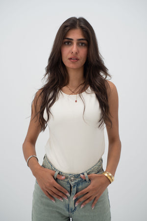 White Everywear Sleeveless Top